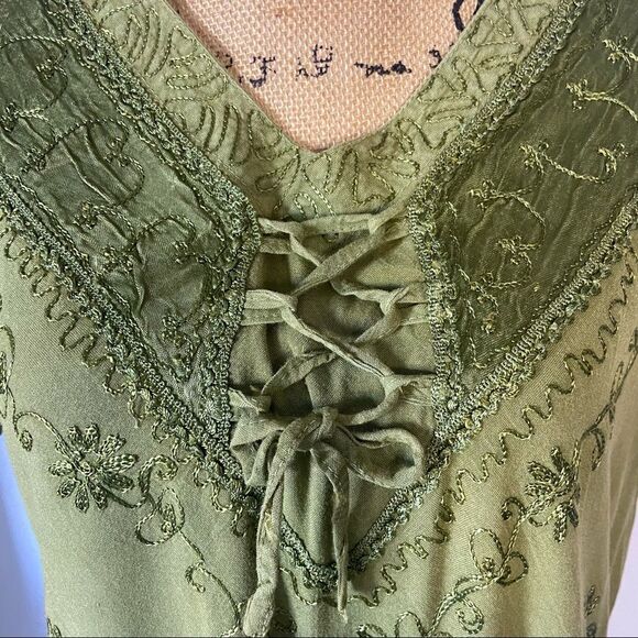 100% VISCOSE Made in India Tunic Lace Uo Dress Summer Dress - Picture 6 of 11